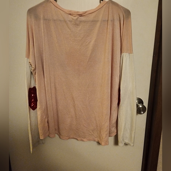 KMC USA Pink with Hearts Oversized Tee Size Lg - Picture 5 of 7